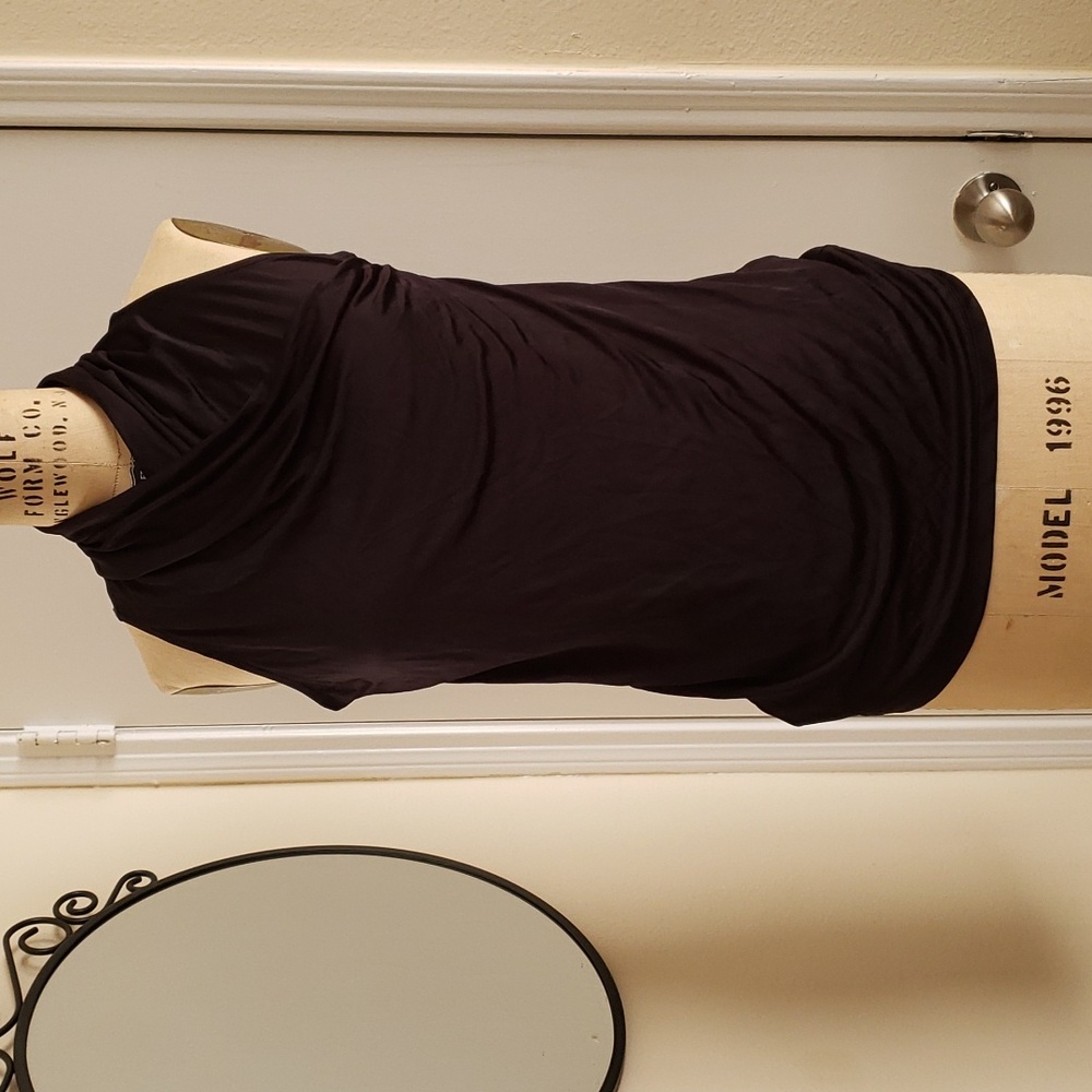 Ann Taylor Black Draped Halter Tank Top NWT